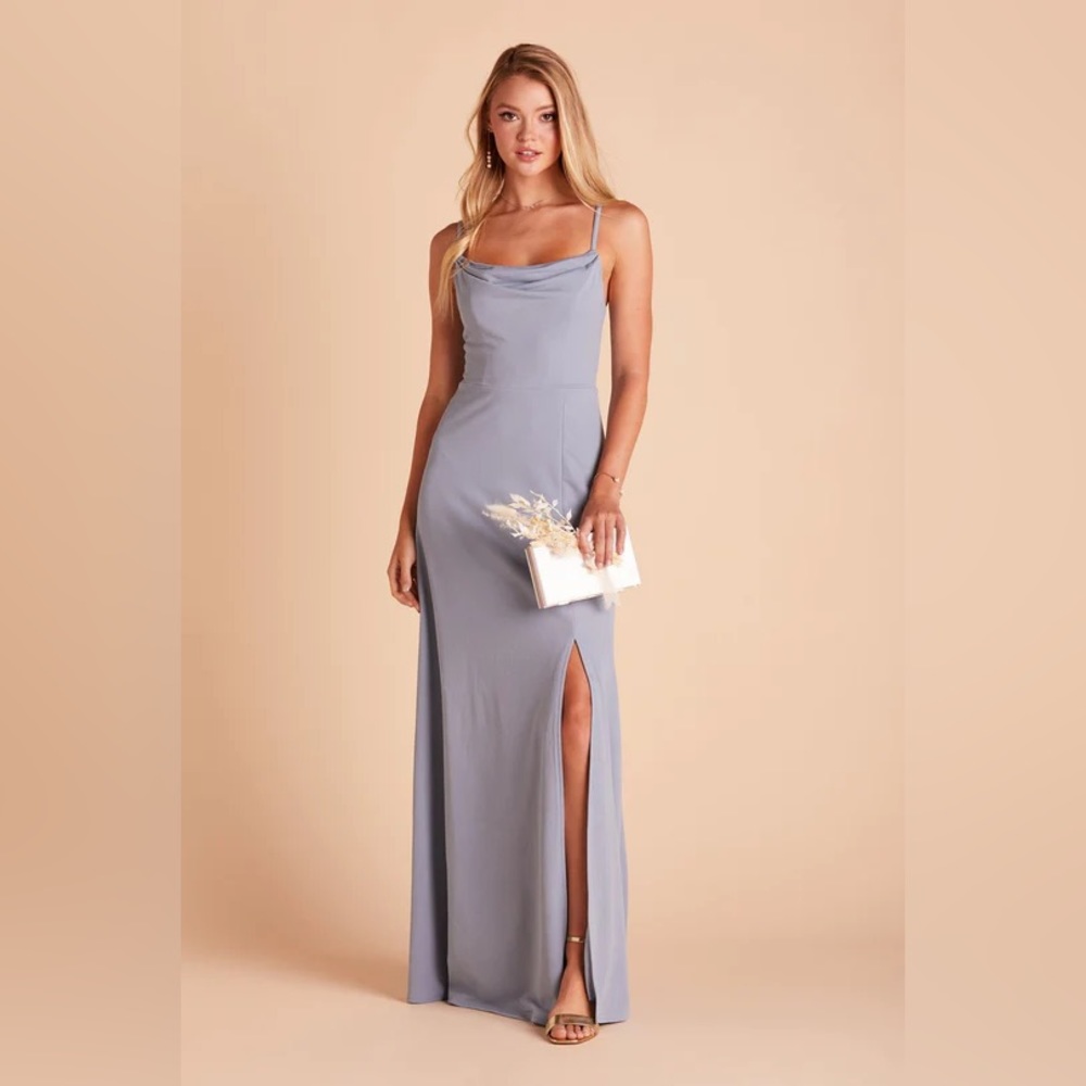 Birdy Grey Ash Crepe Dress in Dusty Blue